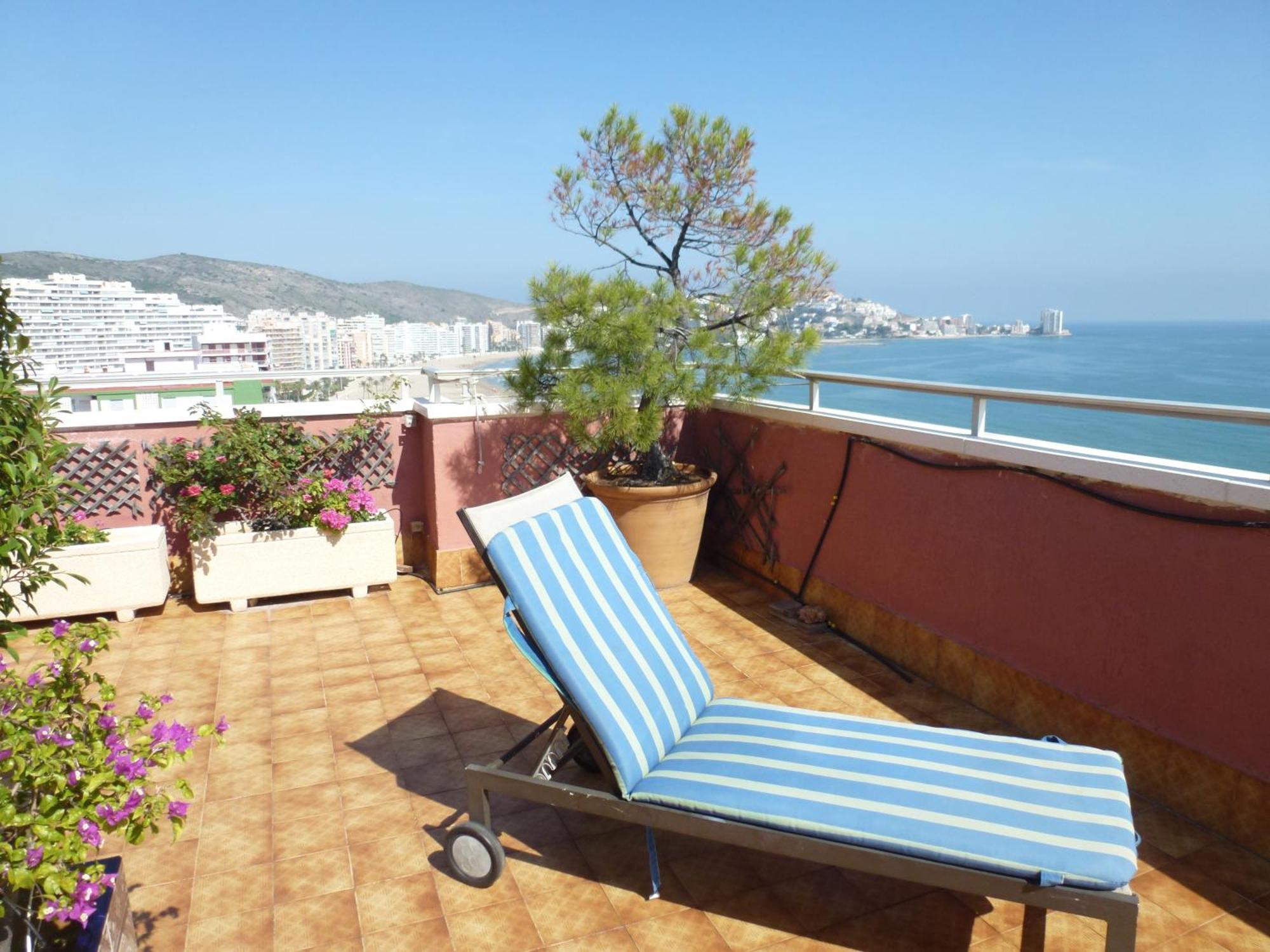 Espectacular Terraza Y Vistas En 1A Linea De Playa Leilighet Cullera Eksteriør bilde